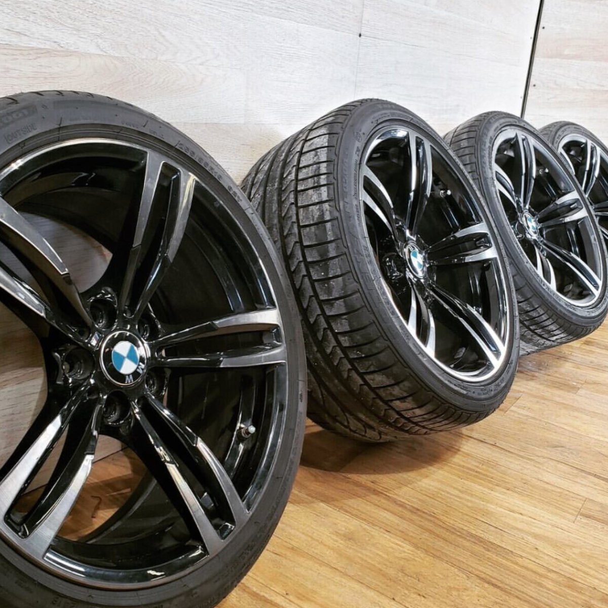 BMW F8x M3/M4 super light forged wheels with tires.