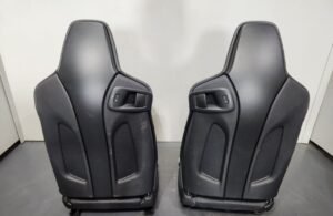 OEM BMW F80 M3 front sport heated seats leather marino black set