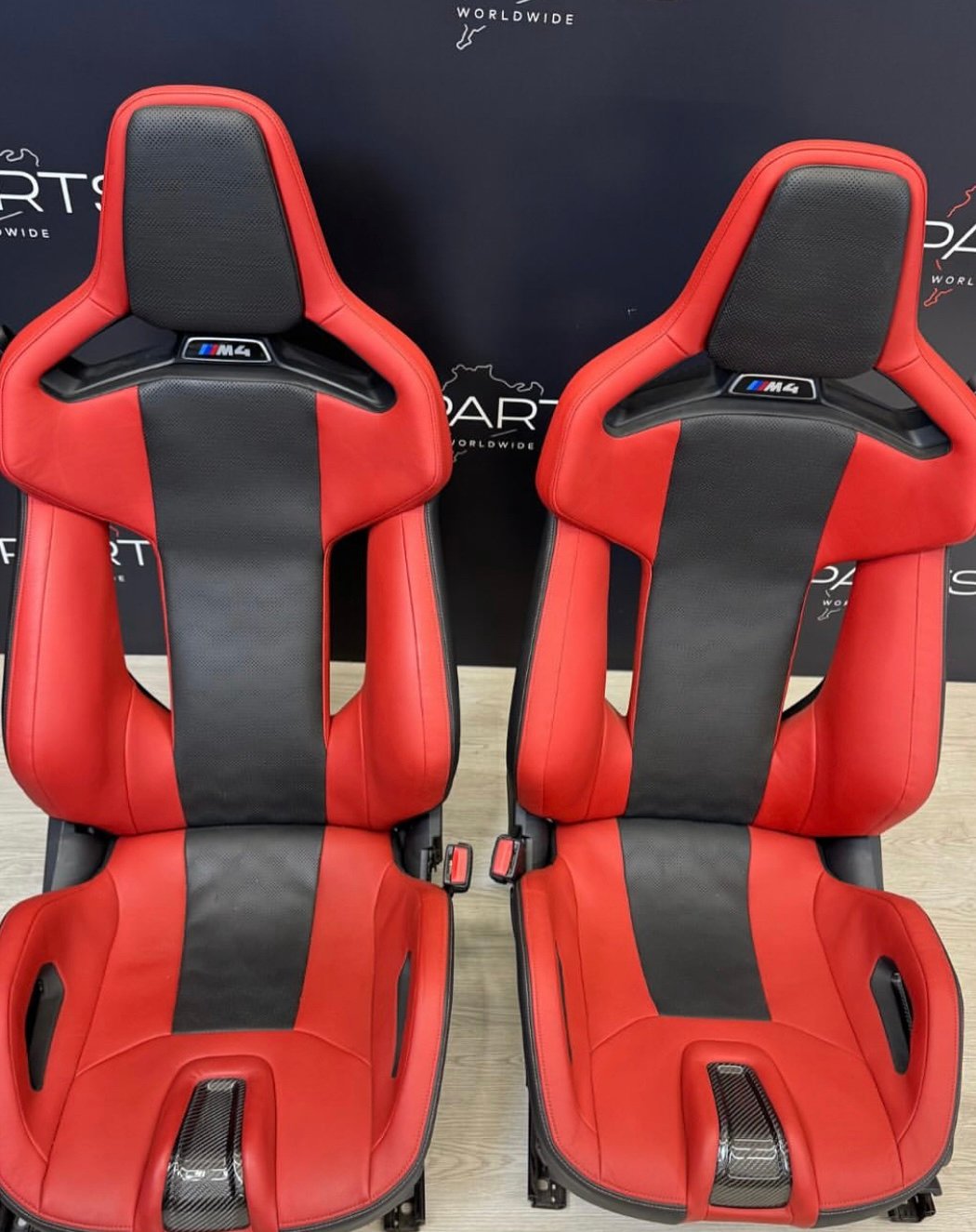 BMW G82 M4 21-25 Fiona Red Carbon Buckets - Image 2