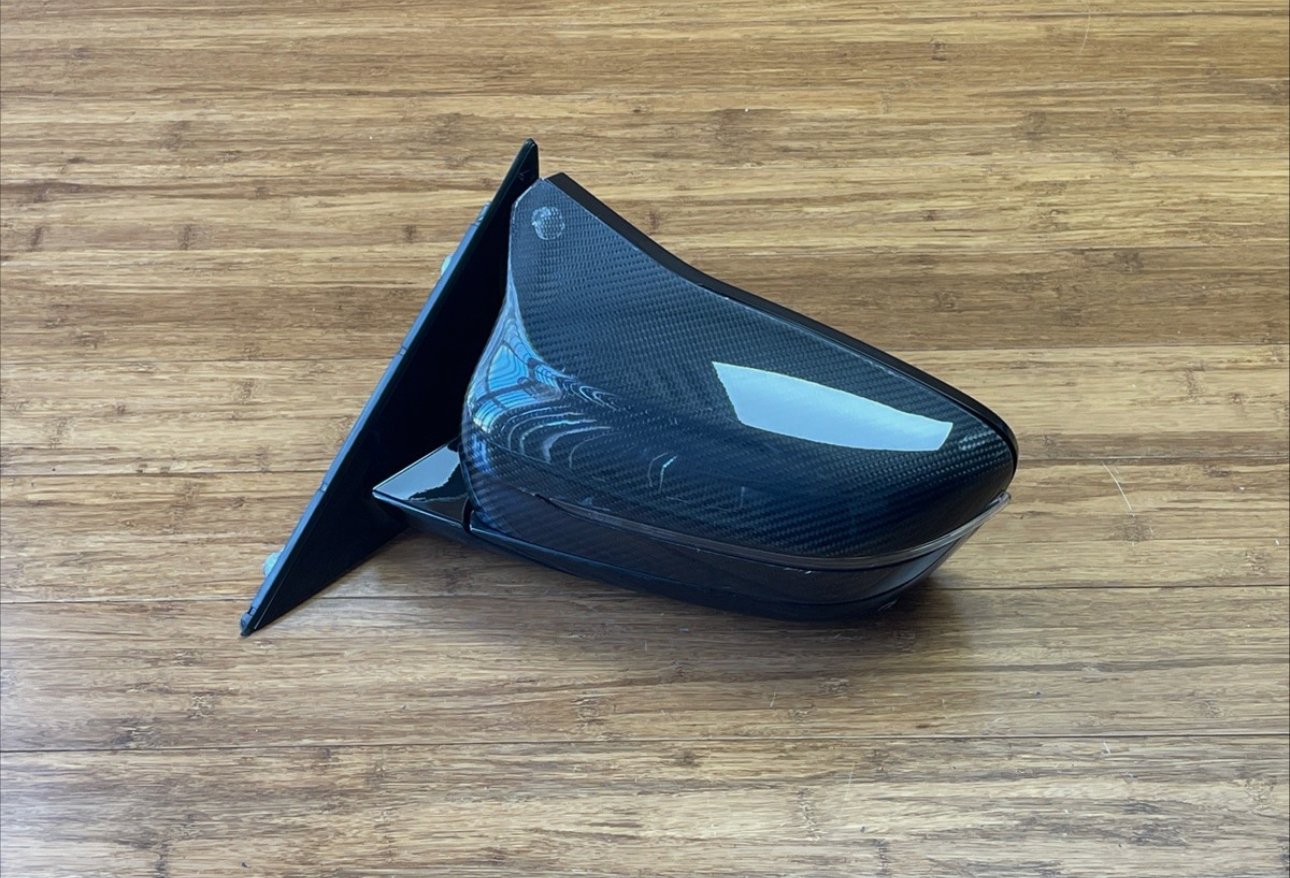 2018-2023 BMW M5 F90 Front Left Door Carbon Fiber Mirror W/ Camera OEM *NOTE*