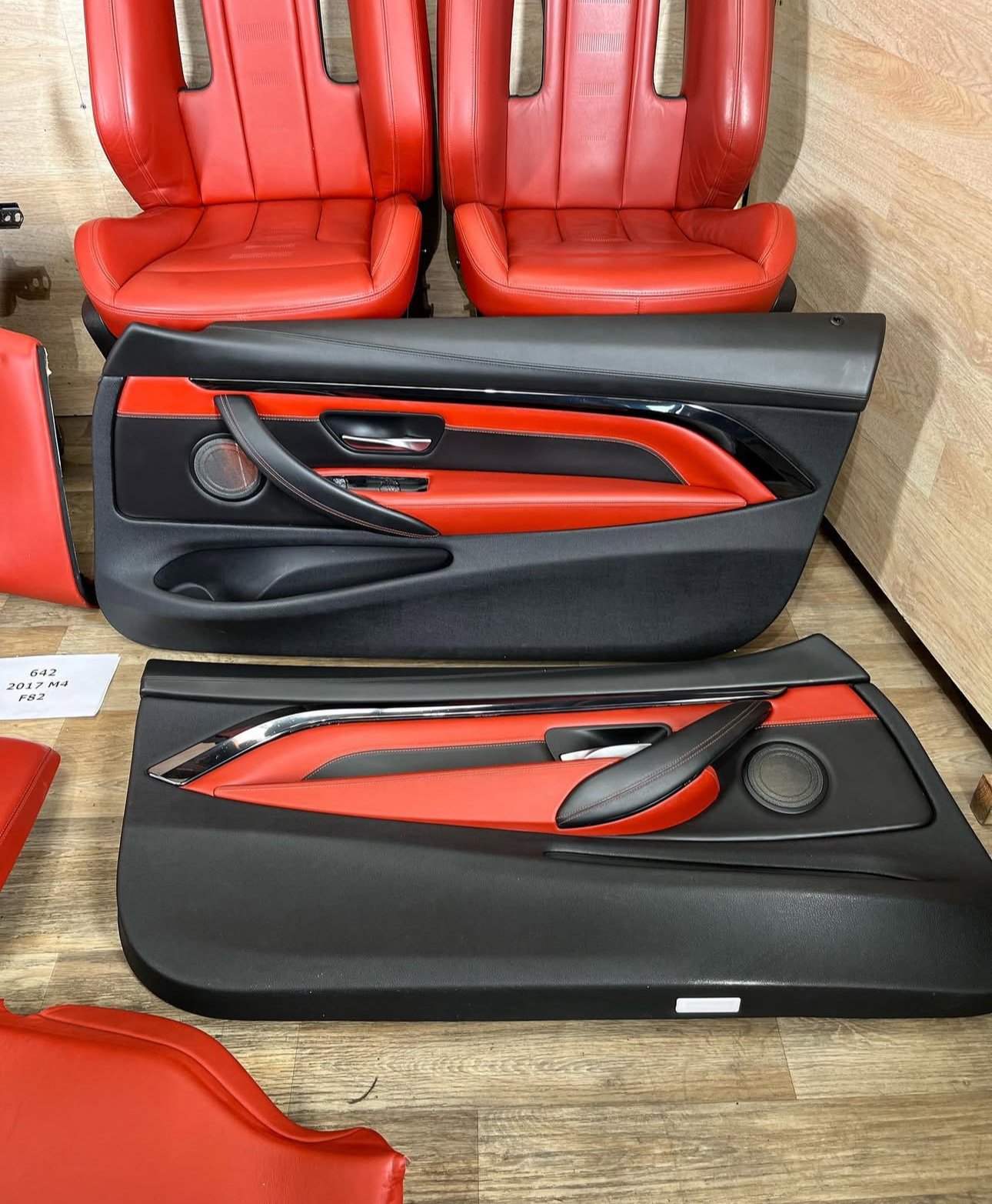 F82 M4 Competition Full Sakhir Orange Red Interior SET - Image 4