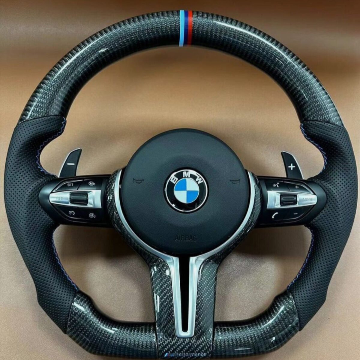 BMW F30 F80 F82 M3 carbon fiber steering wheel with airbag