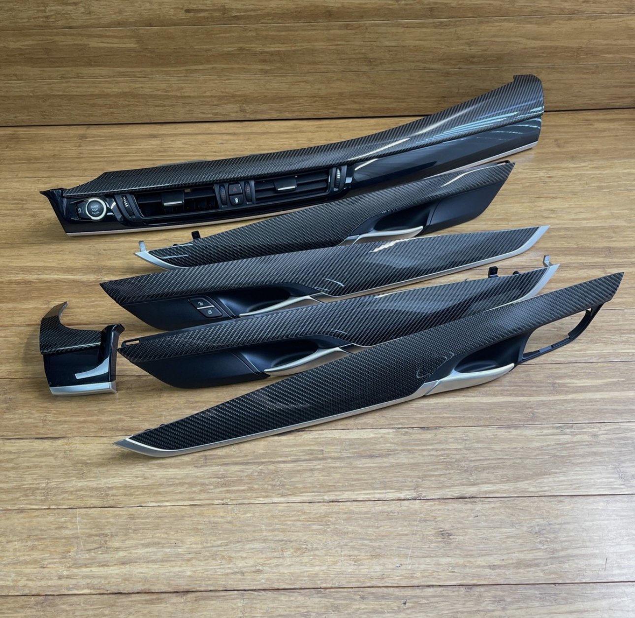 OEM 2014-2018 BMW X6M X5M F85 F86 DOOR Dash Carbon Fiber Trim SET