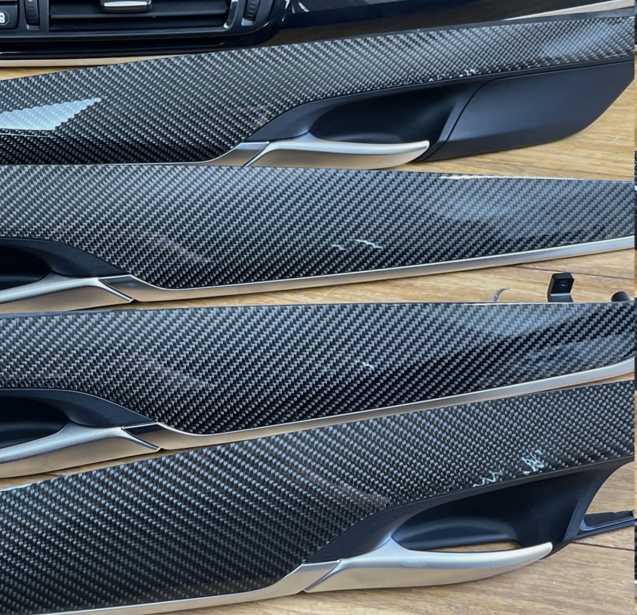 OEM 2014-2018 BMW X6M X5M F85 F86 DOOR Dash Carbon Fiber Trim SET - Image 4