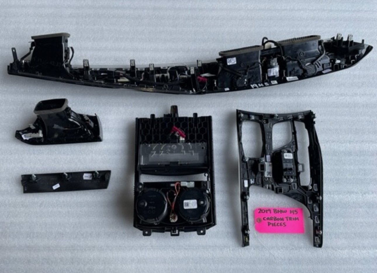 BMW F90 M5 G30 OEM INTERIOR CARBON FIBER TRIM CONSOLE DASH 5 PCS - Image 4