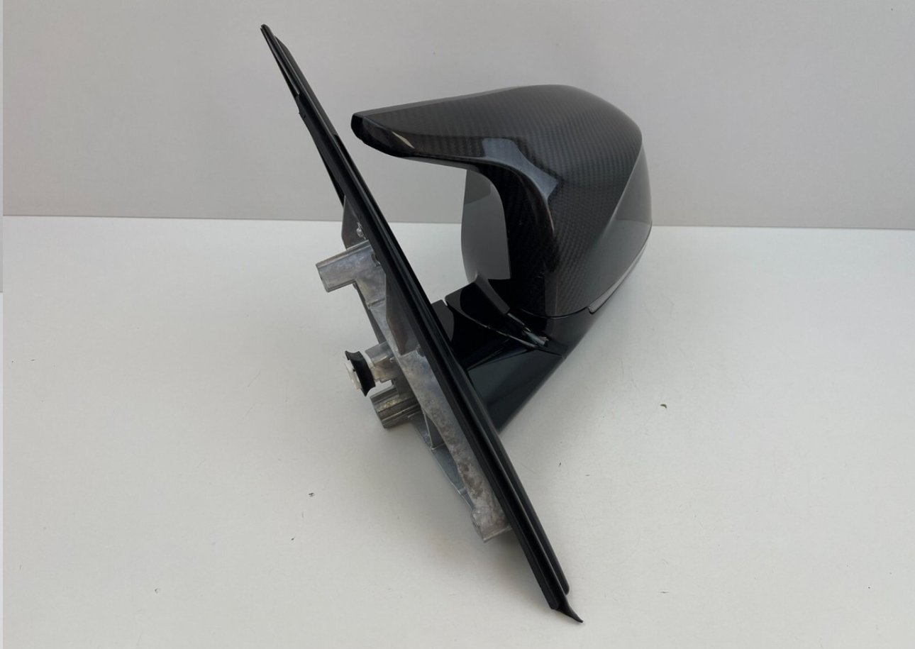 BMW X5m F95 G05 CARBON OEM WING MIRRORS SET PAIR CAMERA BLIND ASSIST 9 PINS RHD - Image 2