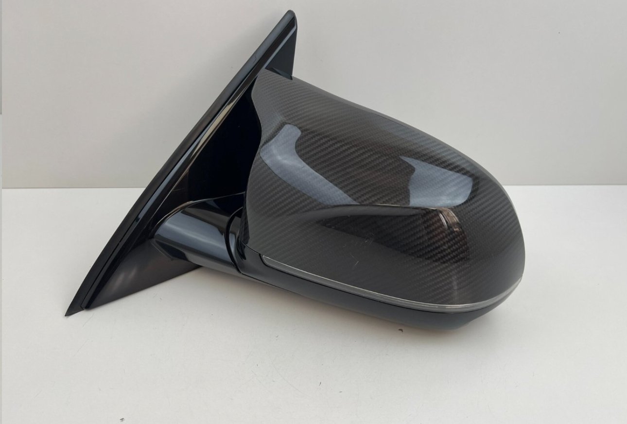 BMW X5m F95 G05 CARBON OEM WING MIRRORS SET PAIR CAMERA BLIND ASSIST 9 PINS RHD - Image 5