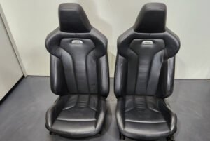 OEM BMW F82 M4 Front Driver Passenger Sport Seats Leather Merino Black