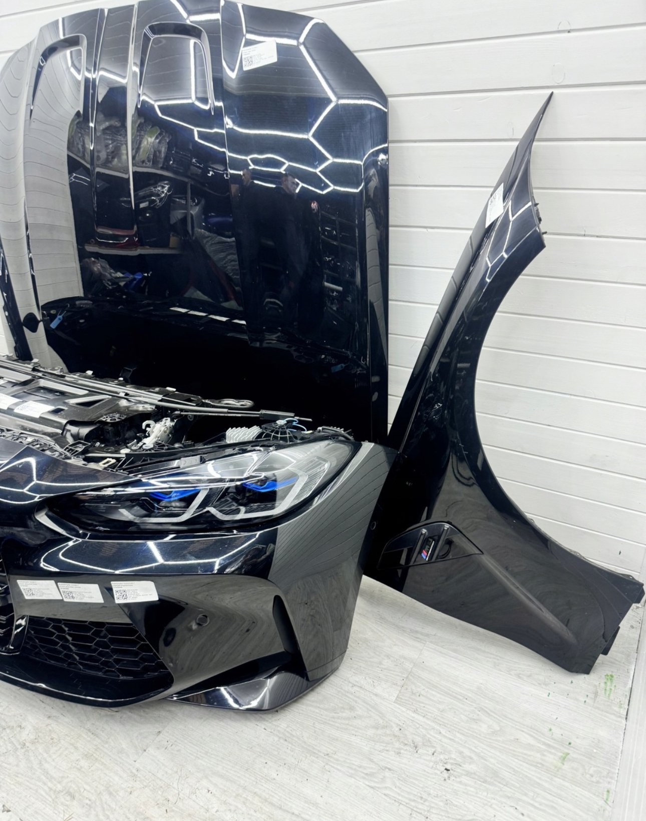 Hood fenders bumper front reinforcement (belt) radiators headlights laser bmw m3 g80 g81 - Image 3