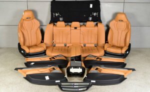 BMW M5 F90 ARMCHAIRS ARMCHAIR INTERIOR CENTER UPHOLSTERY CARAMEL BOWERS WILKINS