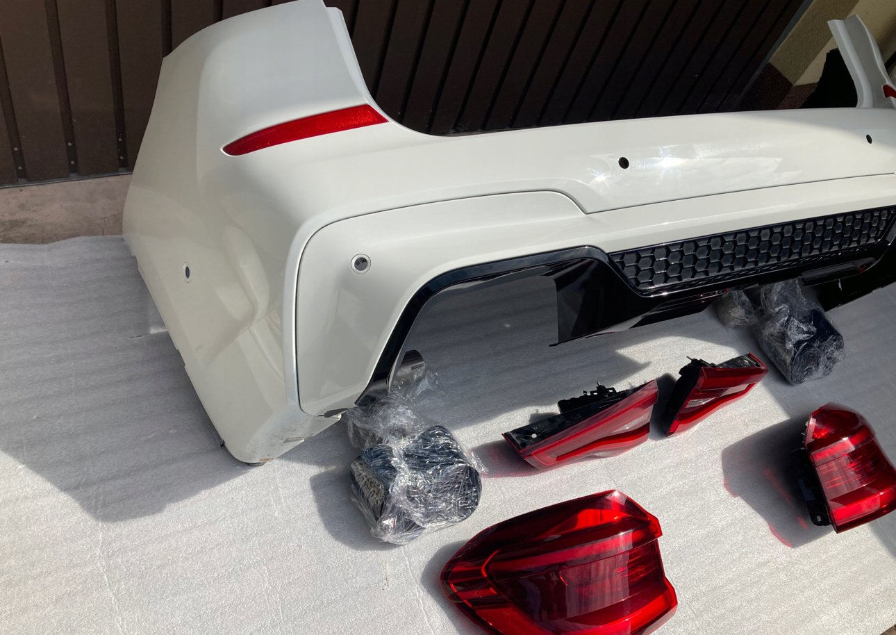 BMW X3M F97 BUMPER BACK + LAMPS LED+ TIPS EXHALE ORIGINAL COLOR - Image 8