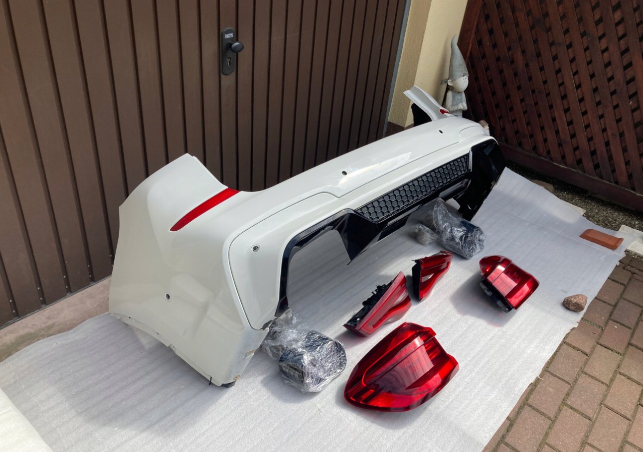 BMW X3M F97 BUMPER BACK + LAMPS LED+ TIPS EXHALE ORIGINAL COLOR - Image 9