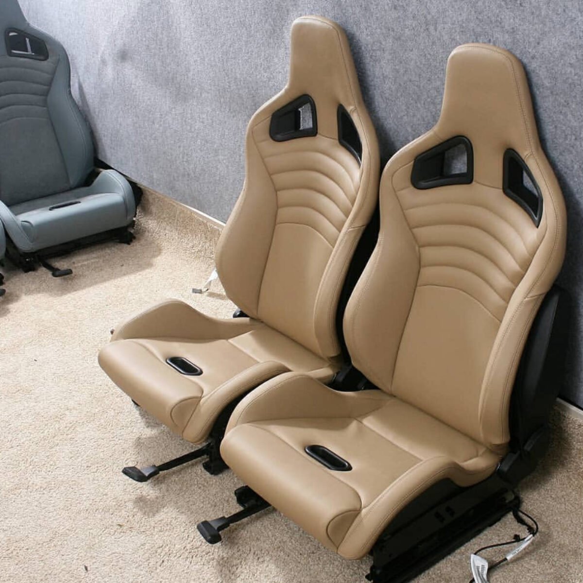 BMW Performance Bamboo Beige Recaro seats. e92 M3.
