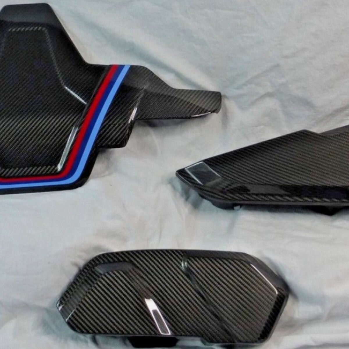 BMW F90 M5 F92 F93 M8 M Performance Carbon Fiber Engine Cover Extension Set New