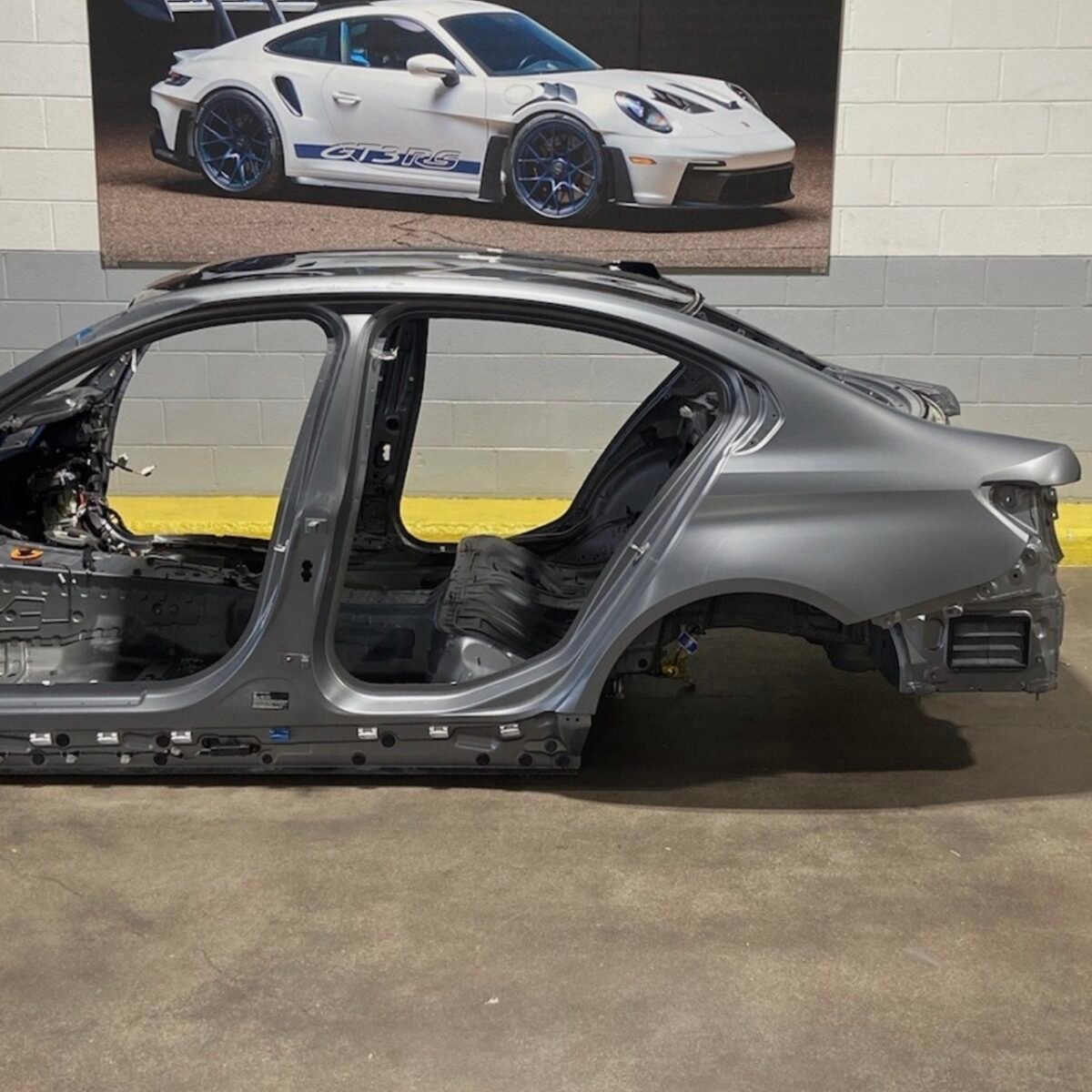 2021-2025 BMW M3 G80 Rear Left Quarter Panel Structure Cut Gray X1F OEM