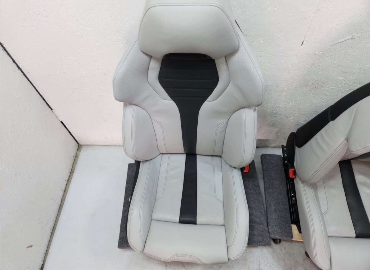 18-23 OEM BMW F90 M5 Sedan Front Left Right Seats Leather Merino Silver SET * - Image 8