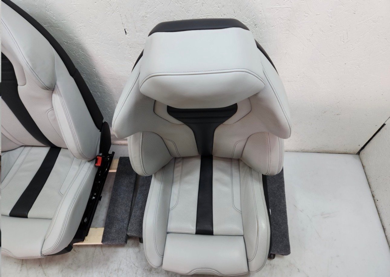18-23 OEM BMW F90 M5 Sedan Front Left Right Seats Leather Merino Silver SET * - Image 9