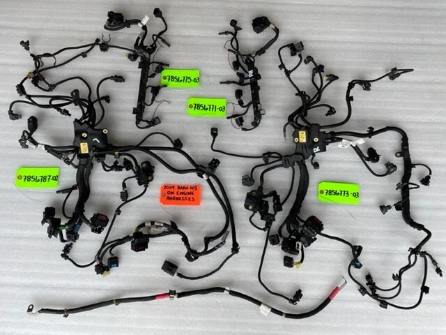 -22 BMW F90 M5 F91 F92 F93 M8 4.4 OEM ENGINE UNDERHOOD WIRING HARNESS 5 PCS