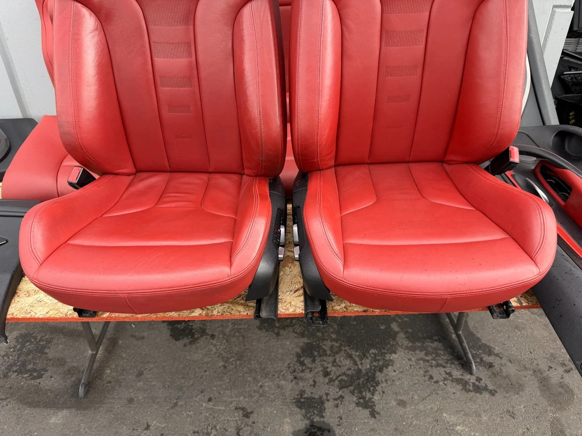 FRONT REAR SEAT SEATS RED LEATHER DOOR PANEL INTERIOR BMW F82 M4 (2015-2020) OEM - Image 6