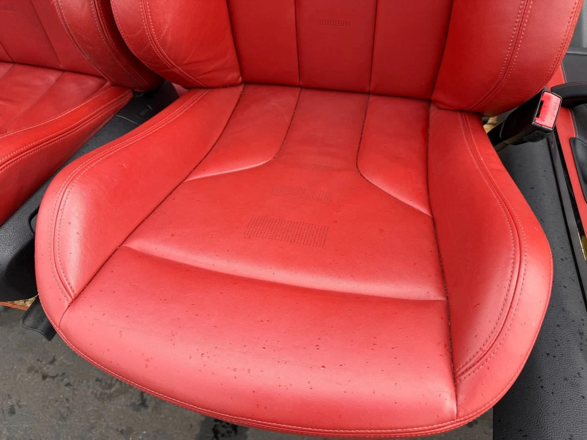 FRONT REAR SEAT SEATS RED LEATHER DOOR PANEL INTERIOR BMW F82 M4 (2015-2020) OEM - Image 9