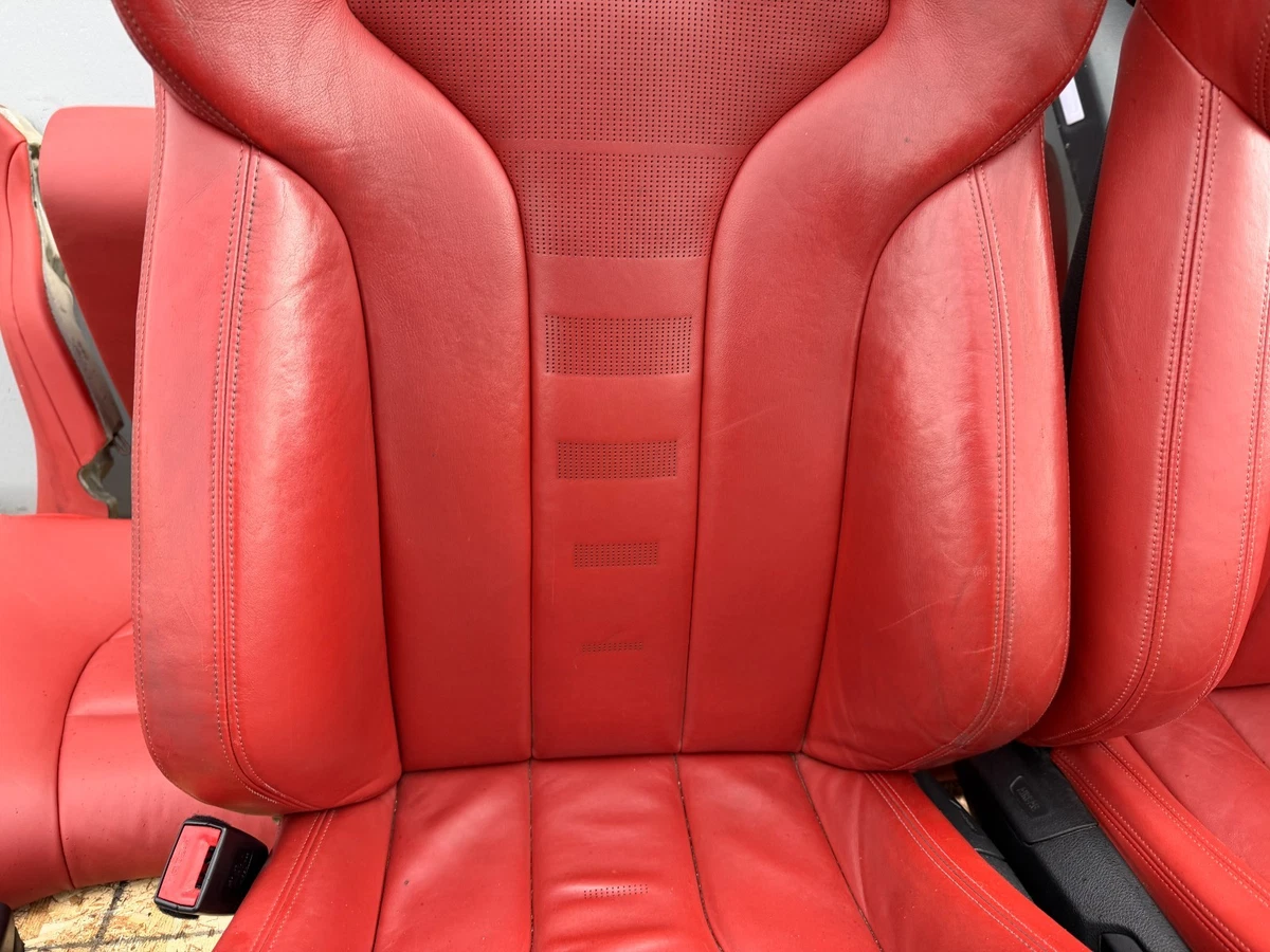 FRONT REAR SEAT SEATS RED LEATHER DOOR PANEL INTERIOR BMW F82 M4 (2015-2020) OEM - Image 11