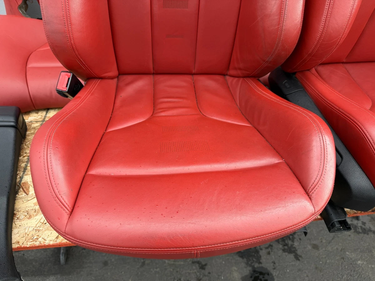 FRONT REAR SEAT SEATS RED LEATHER DOOR PANEL INTERIOR BMW F82 M4 (2015-2020) OEM - Image 12