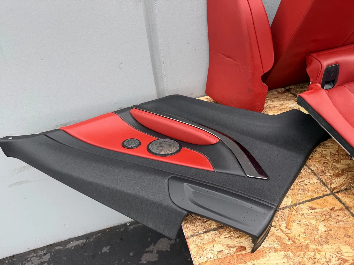 FRONT REAR SEAT SEATS RED LEATHER DOOR PANEL INTERIOR BMW F82 M4 (2015-2020) OEM - Image 14