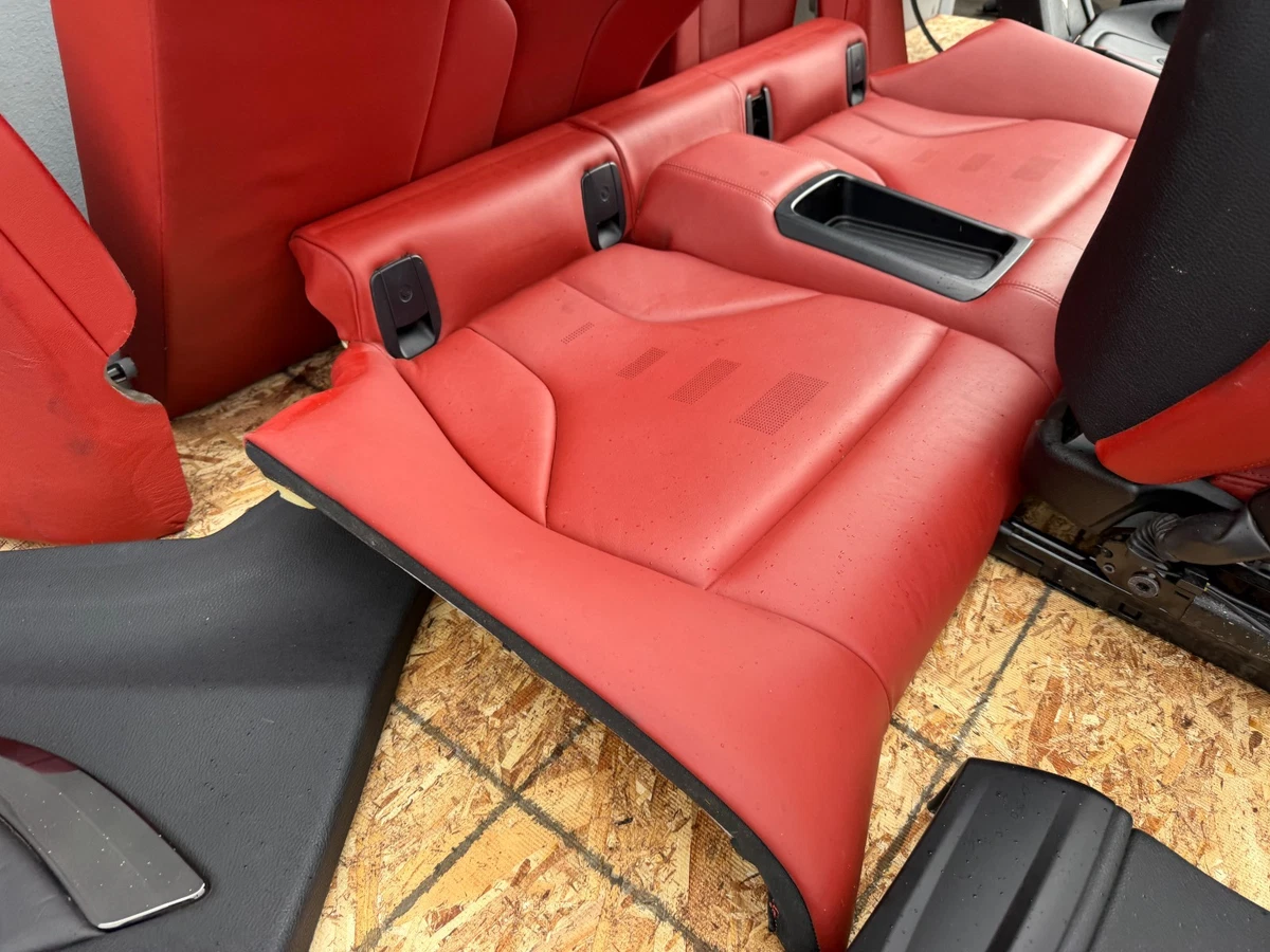 FRONT REAR SEAT SEATS RED LEATHER DOOR PANEL INTERIOR BMW F82 M4 (2015-2020) OEM - Image 15