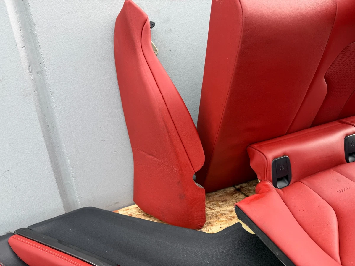 FRONT REAR SEAT SEATS RED LEATHER DOOR PANEL INTERIOR BMW F82 M4 (2015-2020) OEM - Image 17