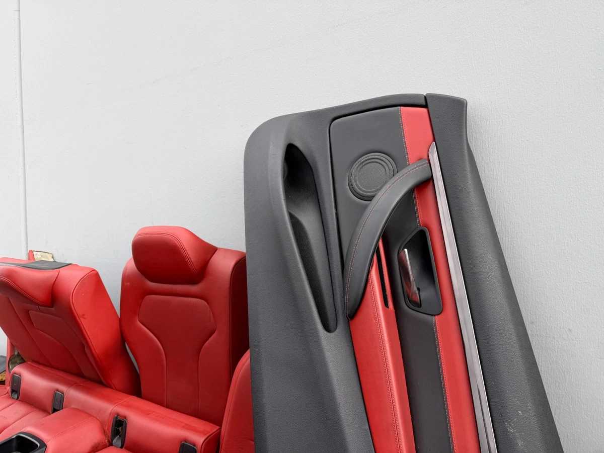 FRONT REAR SEAT SEATS RED LEATHER DOOR PANEL INTERIOR BMW F82 M4 (2015-2020) OEM - Image 18