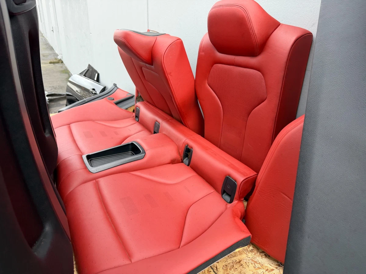 FRONT REAR SEAT SEATS RED LEATHER DOOR PANEL INTERIOR BMW F82 M4 (2015-2020) OEM - Image 19