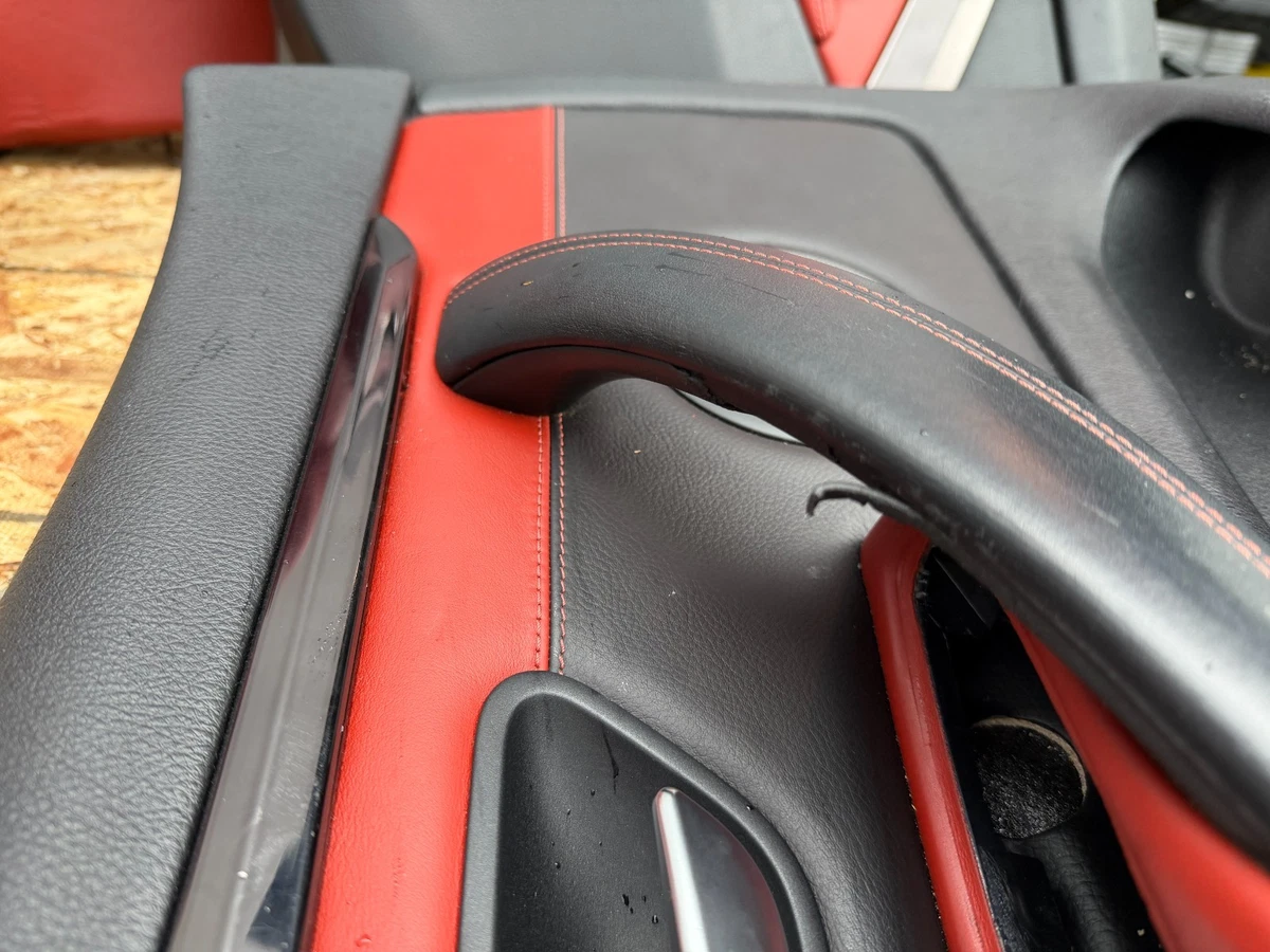 FRONT REAR SEAT SEATS RED LEATHER DOOR PANEL INTERIOR BMW F82 M4 (2015-2020) OEM - Image 20