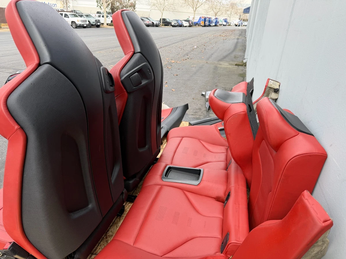 FRONT REAR SEAT SEATS RED LEATHER DOOR PANEL INTERIOR BMW F82 M4 (2015-2020) OEM - Image 21