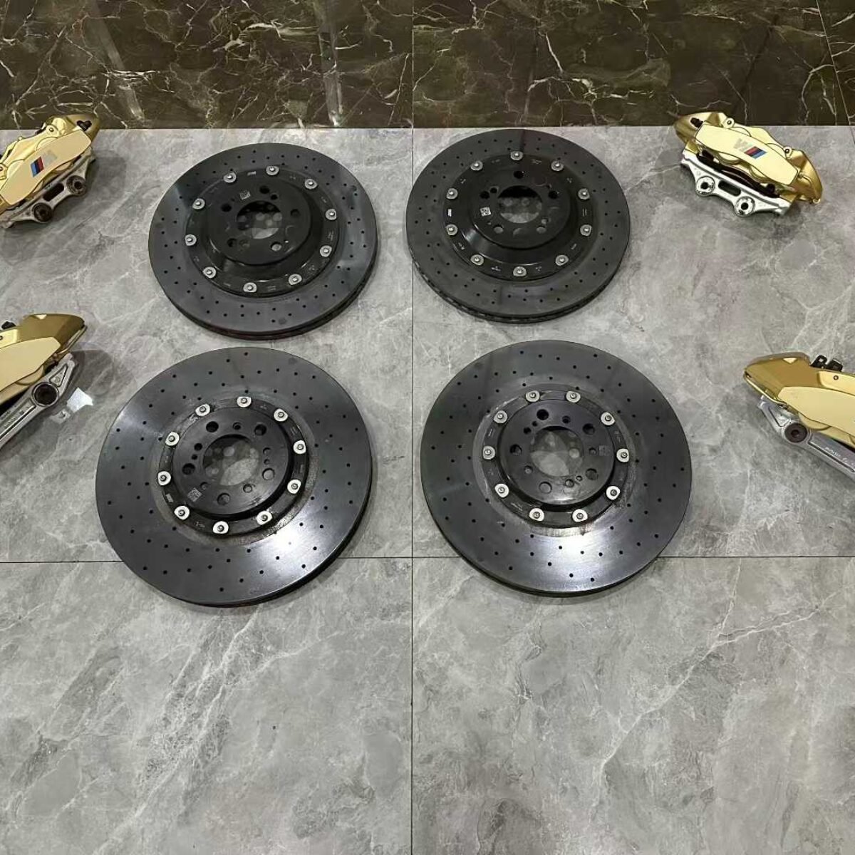 BMW M4 (F82) Genuine M-Performance Carbon Ceramic Brake Kit – Gold Finish