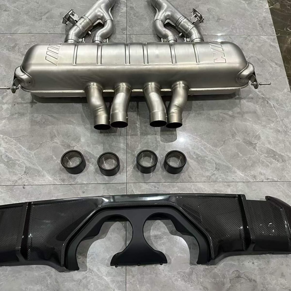 BMW M3 (G80) / M4 (G82) M Performance Titanium Exhaust – Central Quad Tips