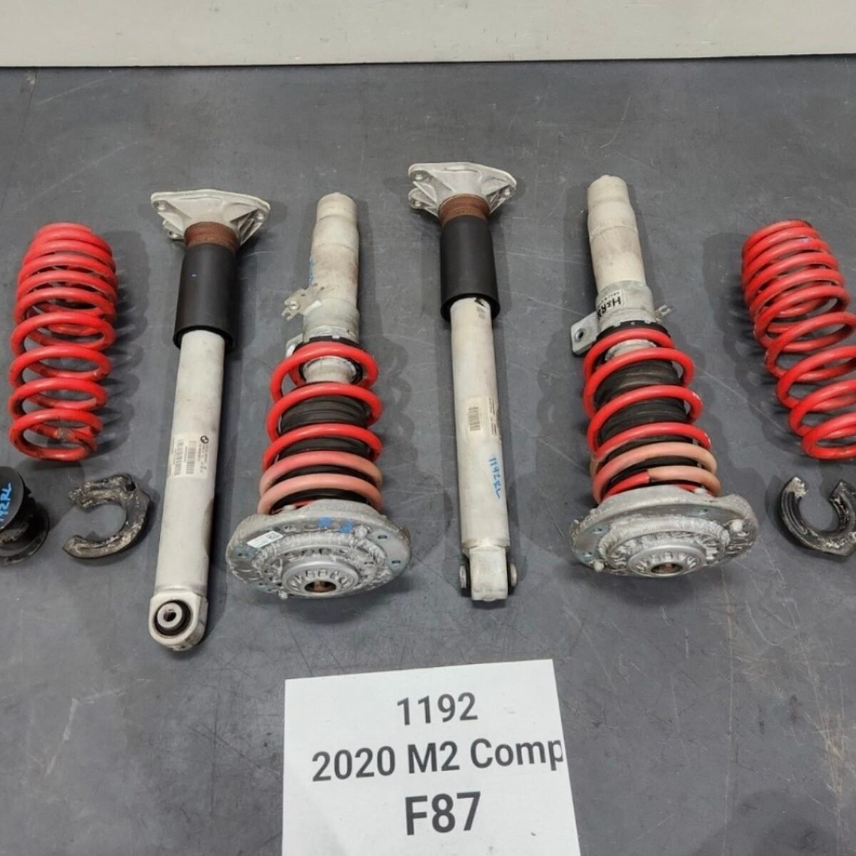 16-21 OEM BMW F87 M2 Front Rear Left Right Struts w/ H&R Shock Springs SET 24k