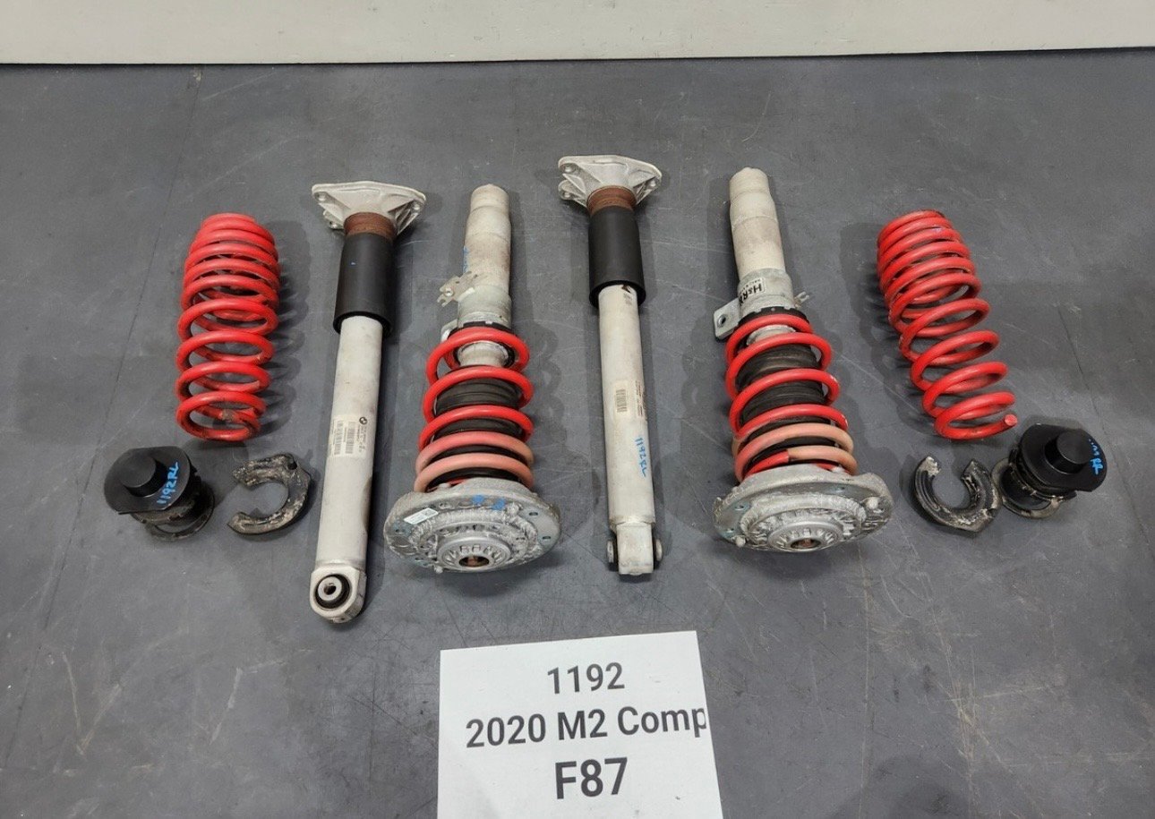 16-21 OEM BMW F87 M2 Front Rear Left Right Struts w/ H&R Shock Springs SET 24k