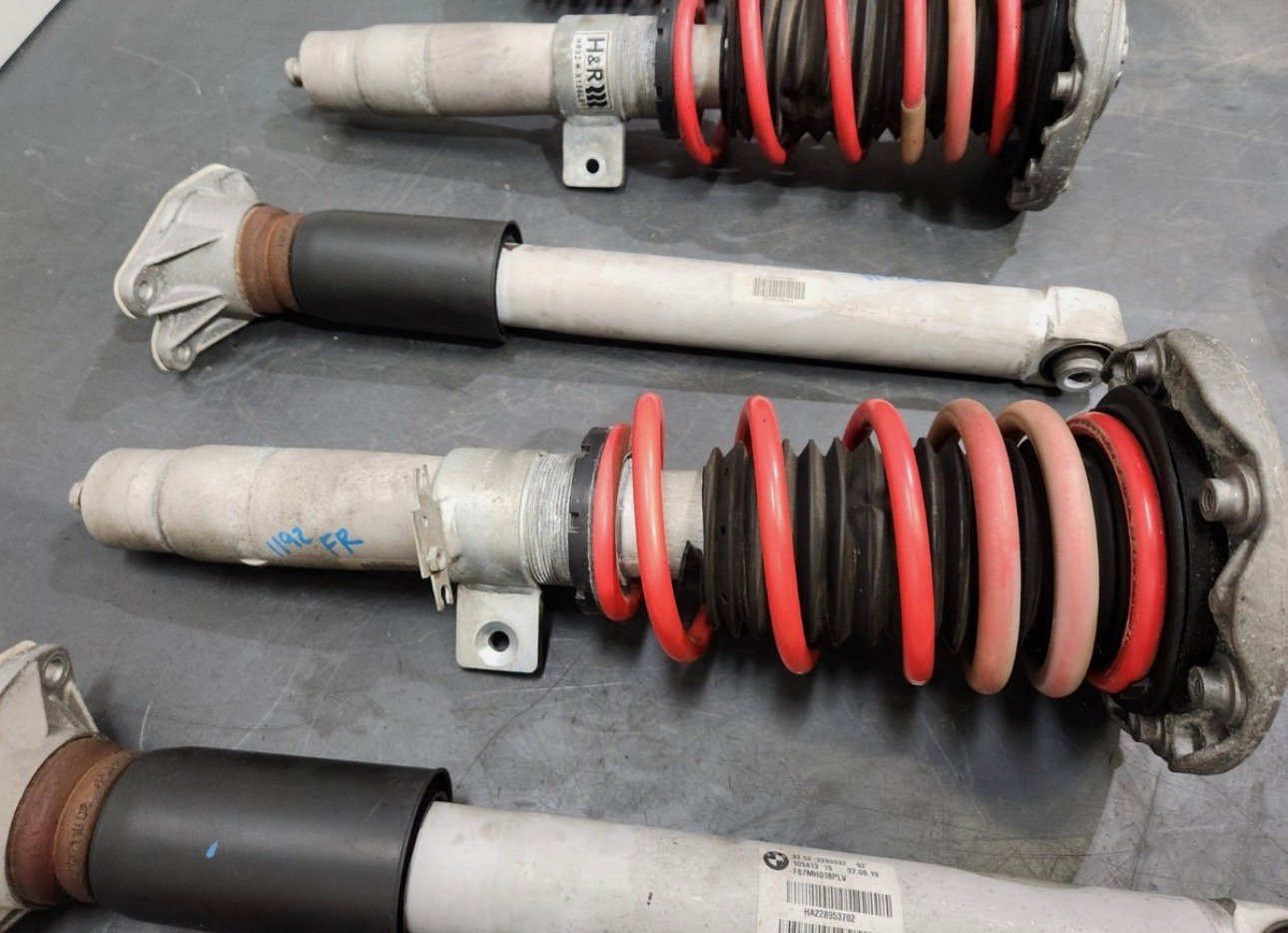16-21 OEM BMW F87 M2 Front Rear Left Right Struts w/ H&R Shock Springs SET 24k - Image 16
