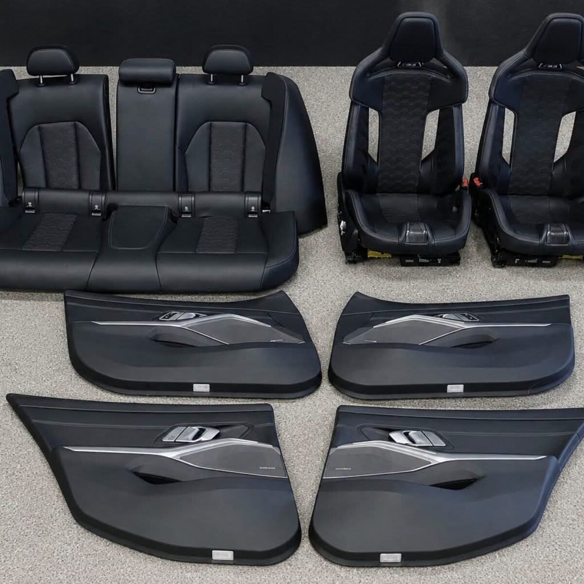 BMW M3 G80 Black Leather Carbon Fiber Bucket Seat Interior Set 2021 – 2026 OEM
