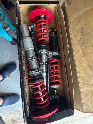 MCS 2 Way Non Remote Coils. Comes with 550F and 450R Eibach springs and Vorshlag Camber plates. 8k street miles on setup. Parting out car to sell, this is the best suspension set up for street/track next to JRZs/ ASTs/ Motons. 5k+ setup.