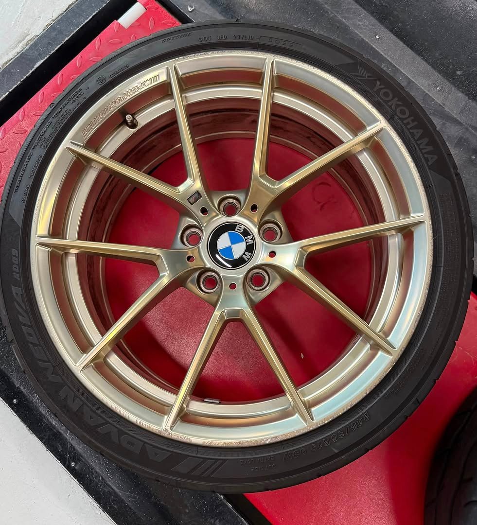 BMW 763M Frozen Gold, rims 19-19, specs 5/120 F9”et29 / R10”et40, can fit all F series models. - Image 7