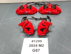 21-26 OEM BMW G87 G80 G82 M2 M3 Front Rear Brake Calipers Brembo RED SET