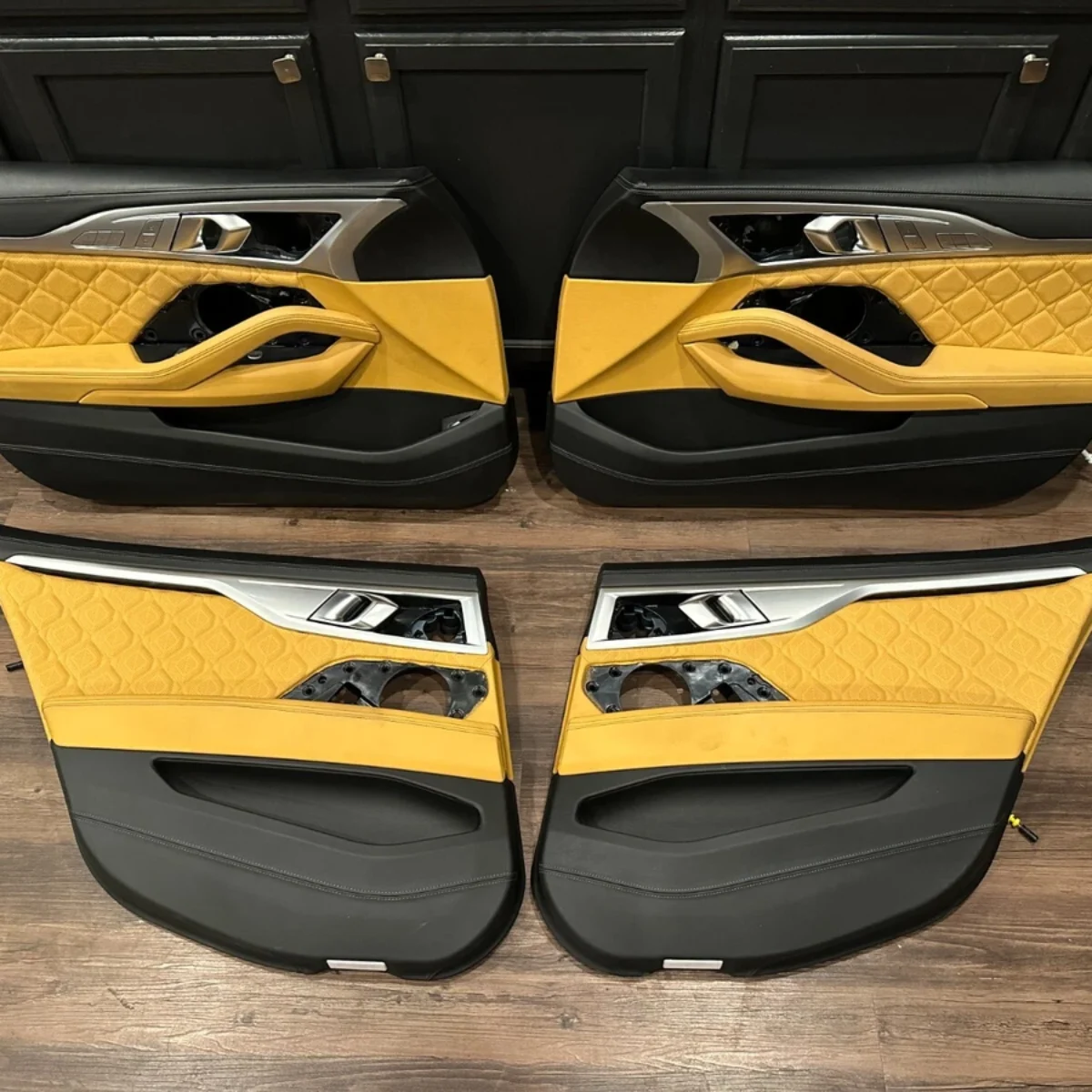 2020 BMW M8 COMP FRONT REAR LEFT RIGHT SAKHIR ORANGE DOOR PANELS OEM *READ DESC*