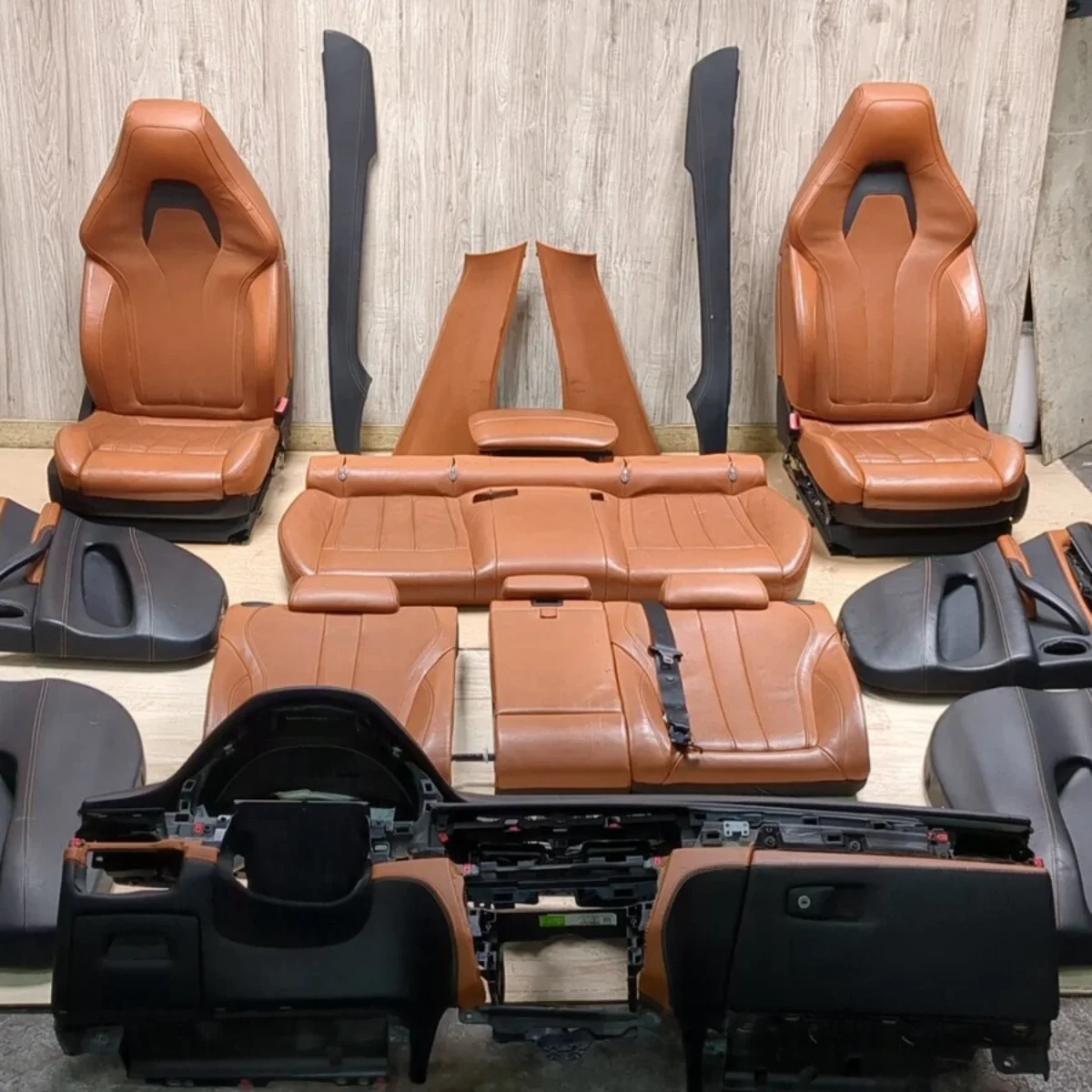 15-19 OEM BMW F16 F86 X6M BROWN Interior Seats Front Rear Door Panels COMPLETE