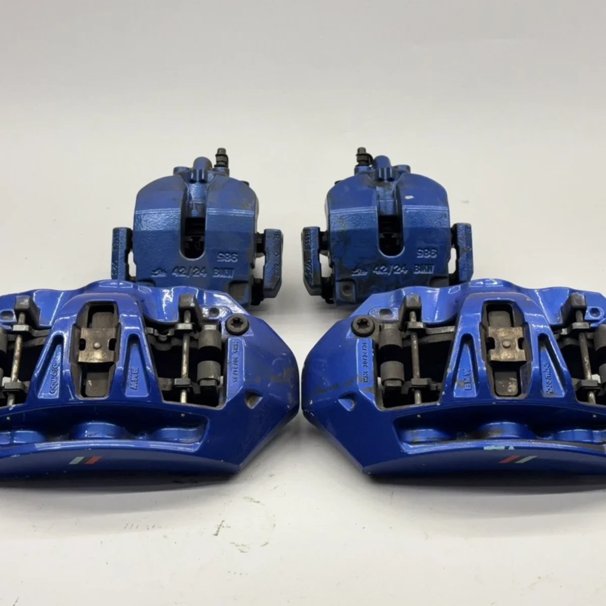 15-18 OEM BMW F85 F86 X5M X6M Front Rear Brake Calipers SET BREMBO Blue Oem