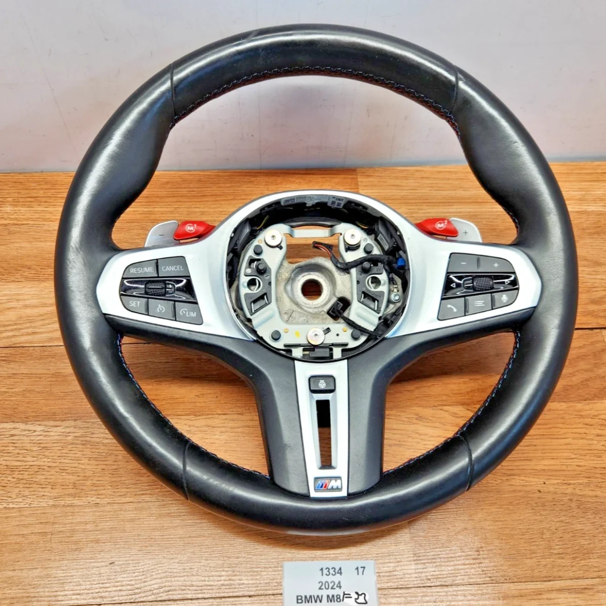 OEM BMW F90 F93 M5 M8 Steering Wheel M Sport Black Leather Heated w/ Shifters