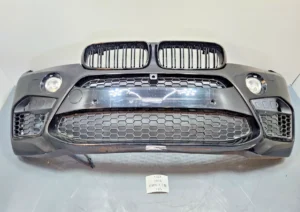 ✅ 14-18 OEM BMW F85 X5M Front Bumper Cover Panel W/ Fog Light Black 475*